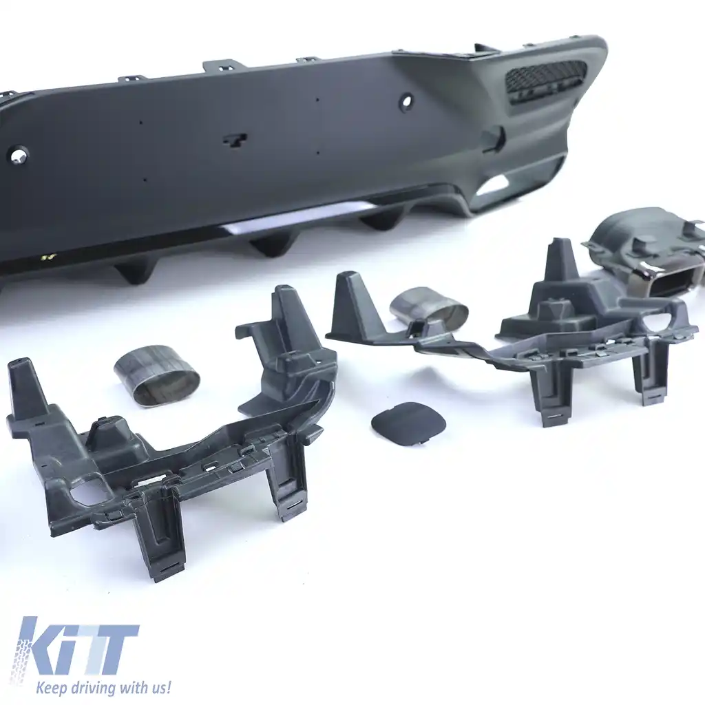 Difuzor sport spate + tevi de evacuare duble negre, potrivit pentru Mercedes GLE Coupe C292-image-6201081