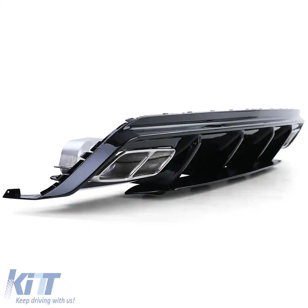 Difuzor sportiv posterior cu tevi de eșapament cromate, potrivit pentru Mercedes A-Class W176 din 15-image-6202280
