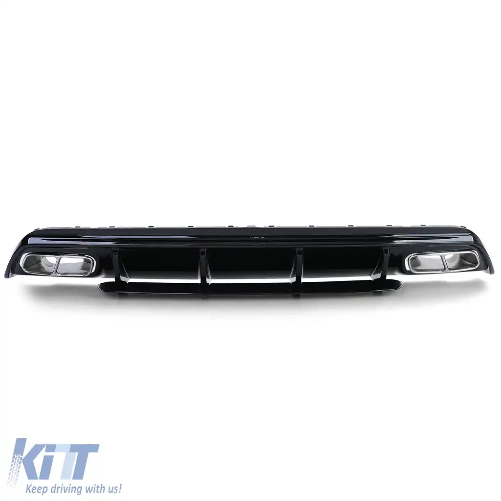Difuzor sportiv posterior cu tevi de eșapament cromate, potrivit pentru Mercedes A-Class W176 din 15-image-6202281