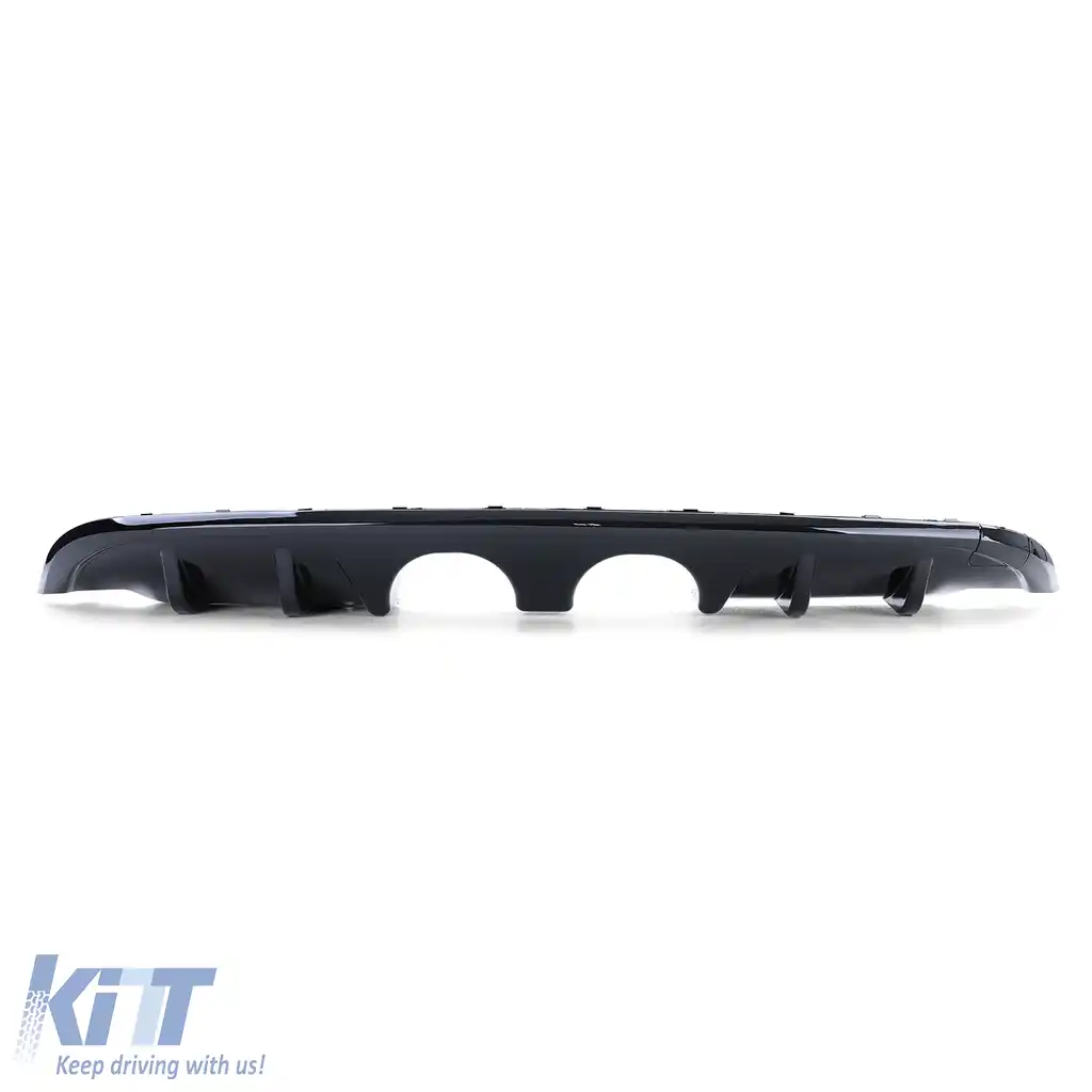 Difuzor sportiv spate cu țeavă dublă centrală lucioasă neagră, potrivit pentru VW Golf 6 1K 08-13-image-6202254