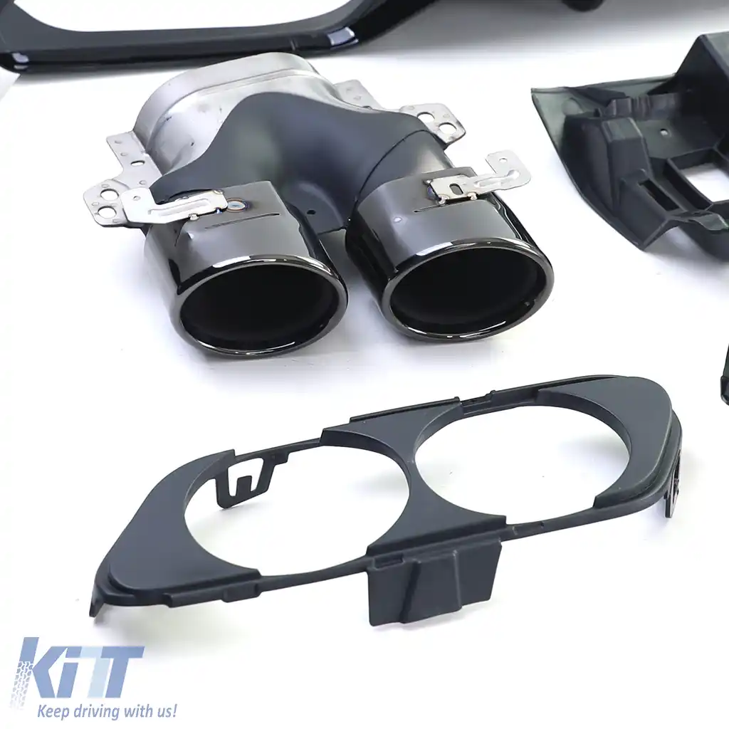 Difuzor sportiv spate cu țevi de eșapament negre, potrivit pentru Mercedes E-Class W213 Sedan din 16-image-6192082