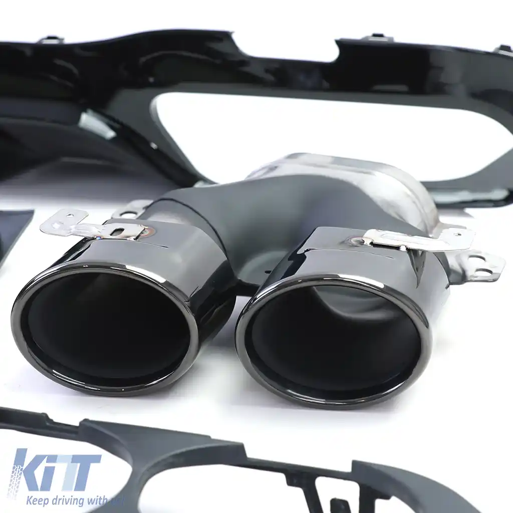 Difuzor sportiv spate cu țevi de eșapament negre, potrivit pentru Mercedes E-Class W213 Sedan din 16-image-6192083