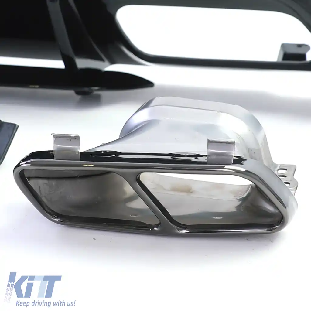 Difuzor sportiv spate cu țevi de eșapament negre, potrivit pentru Mercedes A-Class W176 din 15-image-6200128
