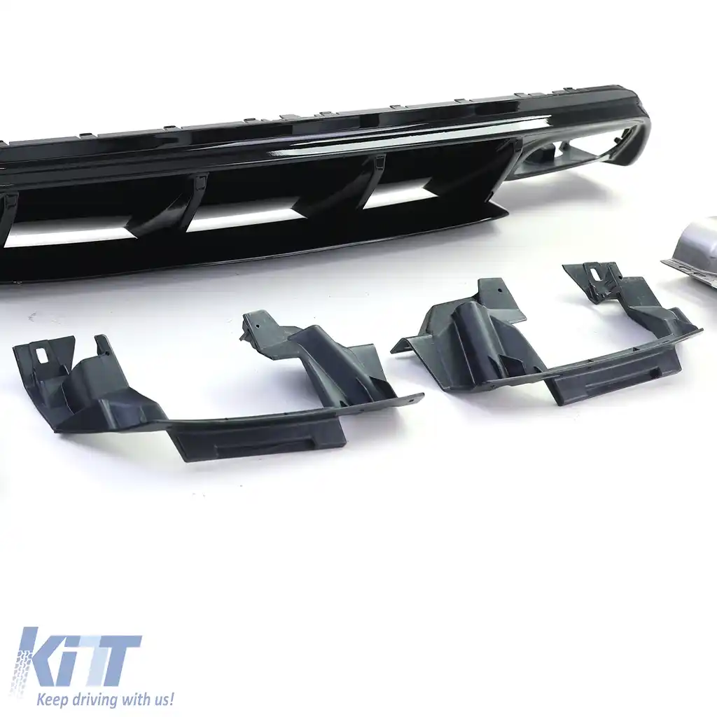 Difuzor sportiv spate cu țevi de eșapament negre, potrivit pentru Mercedes A-Class W176 din 15-image-6200129