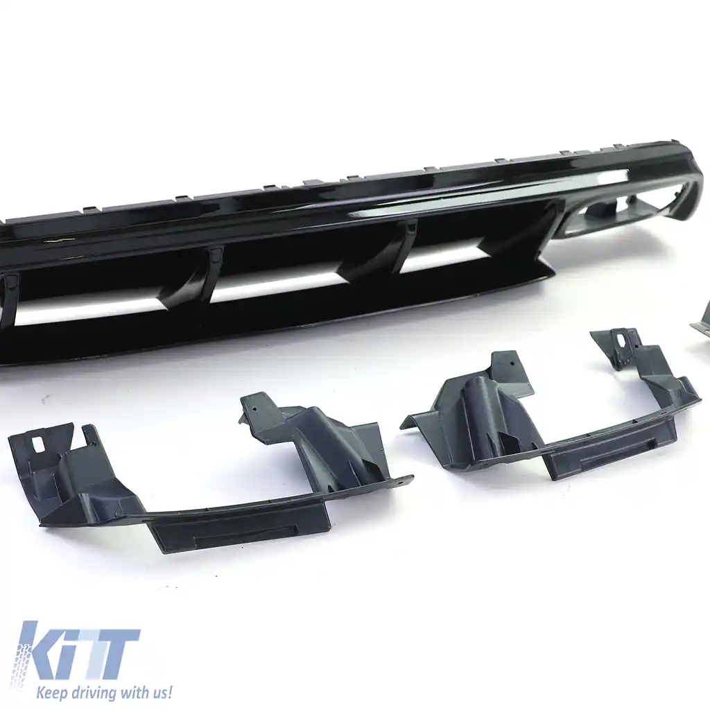 Difuzor sportiv spate cu țevi de eșapament negre, potrivit pentru Mercedes A-Class W176 din 15-image-6200131