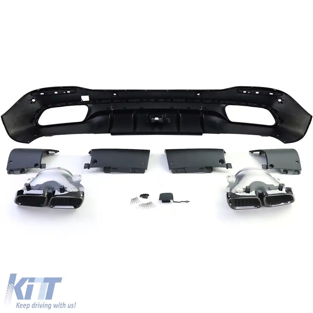 Difuzor sportiv spate cu țevi de eșapament negre, potrivit pentru Mercedes GLE V167 din 18-image-6257582