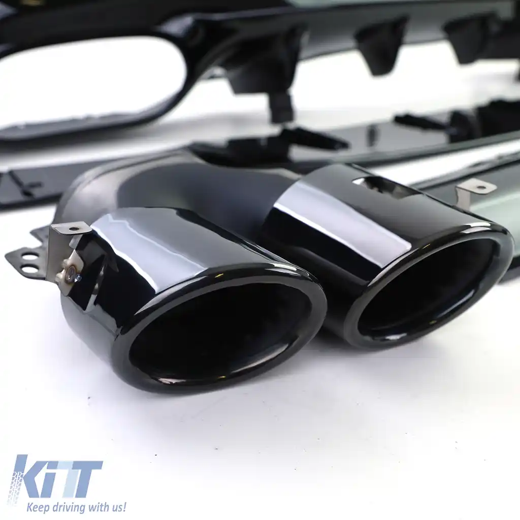 Difuzor sportiv spate cu tevi de eșapament negre, potrivit pentru Mercedes CLA C118 X118-image-6201471