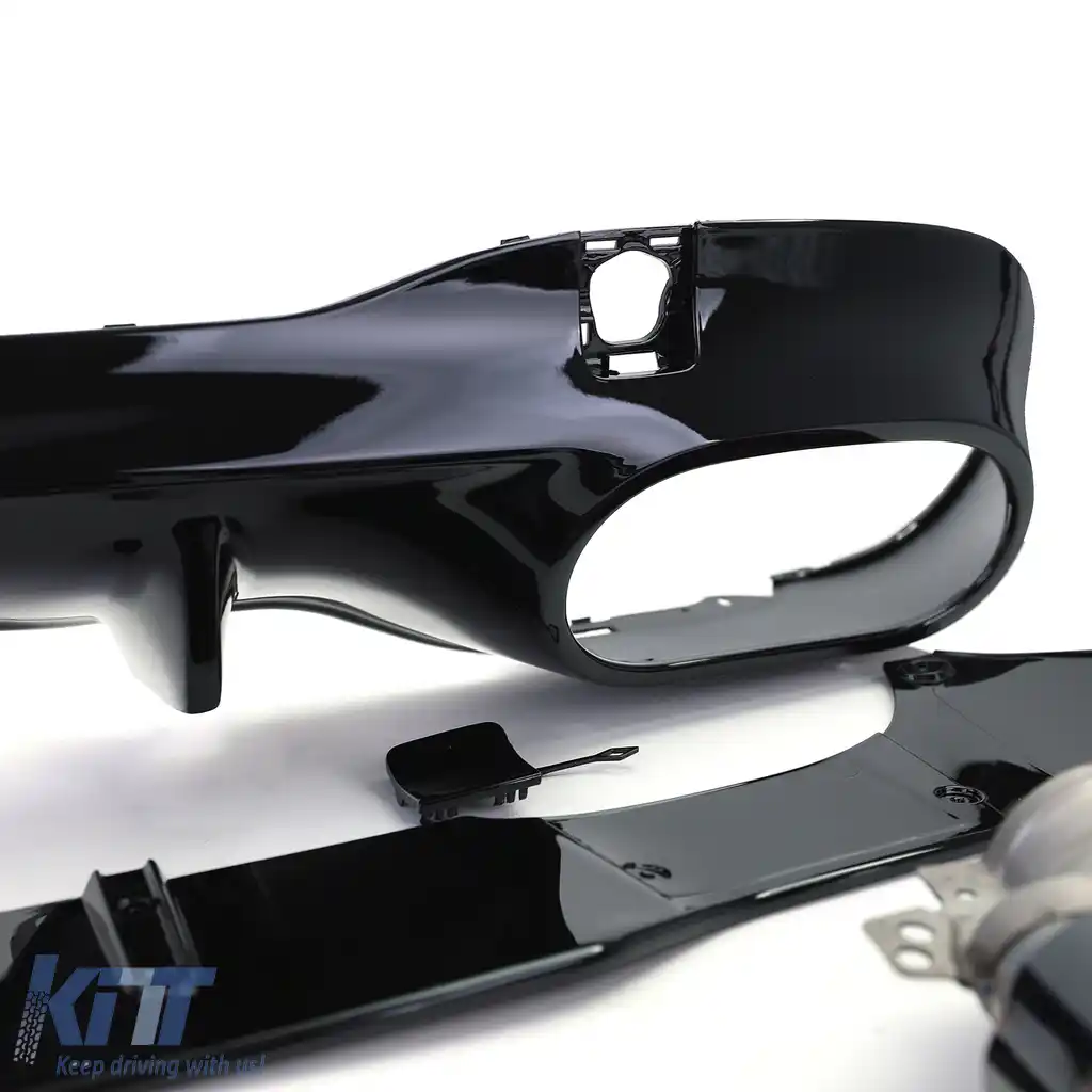 Difuzor sportiv spate cu tevi de eșapament negre, potrivit pentru Mercedes CLA C118 X118-image-6201476