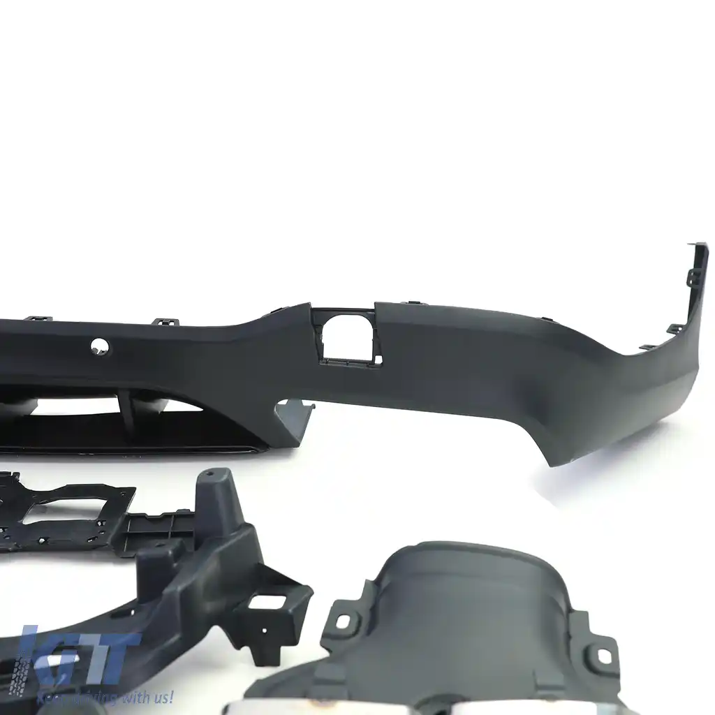 Difuzor sportiv spate cu tevi de eșapament cromate, potrivit pentru Mercedes GLC X253 SUV 15-19-image-6202811