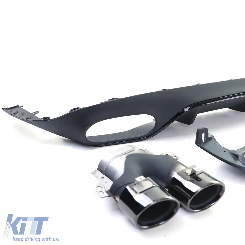 Difuzor sportiv spate cu tevi de eșapament negre, potrivit pentru Mercedes E-Class C238 Coupe Cabriolet-image-6209792