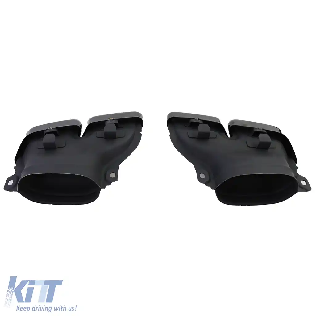 Difuzor sportiv spate cu tevi de evacuare negre, potrivit pentru Mercedes C W205 sedan 13-18-image-6202249