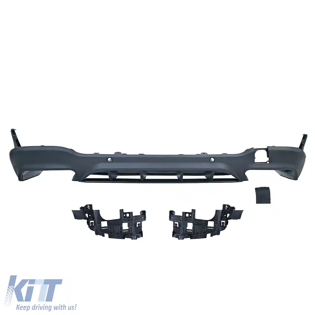 Difuzor sportiv spate cu tevi de evacuare negre, potrivit pentru Mercedes GLC X253 2015-2019-image-6208146