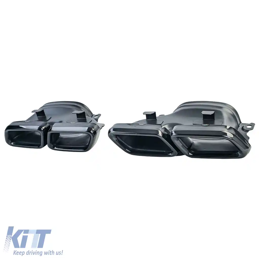 Difuzor sportiv spate cu tevi de evacuare negre, potrivit pentru Mercedes GLC X253 2015-2019-image-6208149