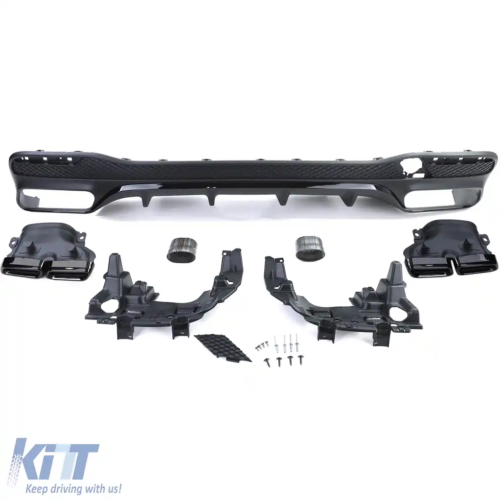 Difuzor sportiv spate cu tevi de evacuare negre, potrivit pentru Mercedes GLE W166 15-18-image-6257219