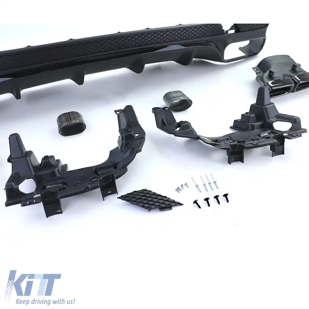 Difuzor sportiv spate cu tevi de evacuare negre, potrivit pentru Mercedes GLE W166 15-18-image-6257224