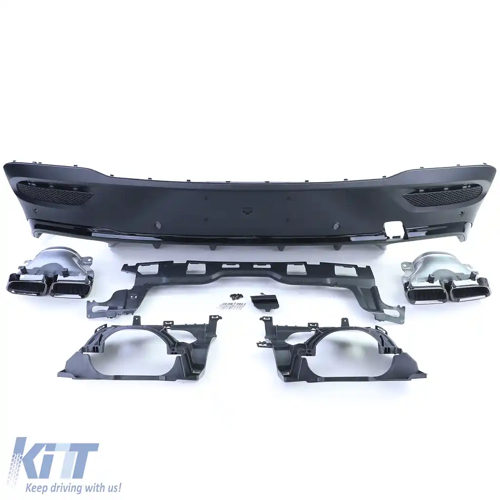 Difuzor sportiv spate cu tevi de evacuare negre, potrivit pentru Mercedes GLE Coupe C167 din 19-image-6257617