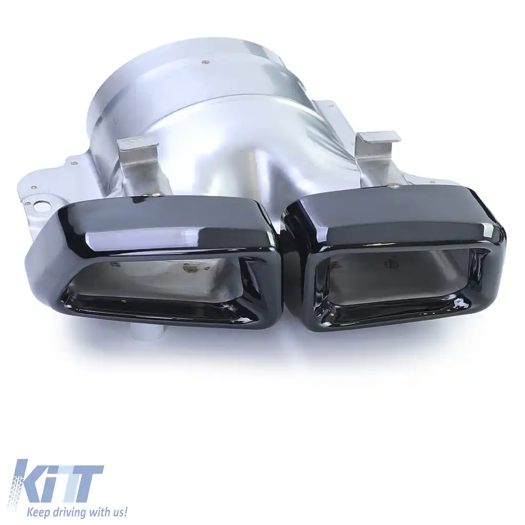 Difuzor sportiv spate cu tevi de evacuare negre, potrivit pentru Mercedes CLS C218 Facelift 14-18-image-6257797