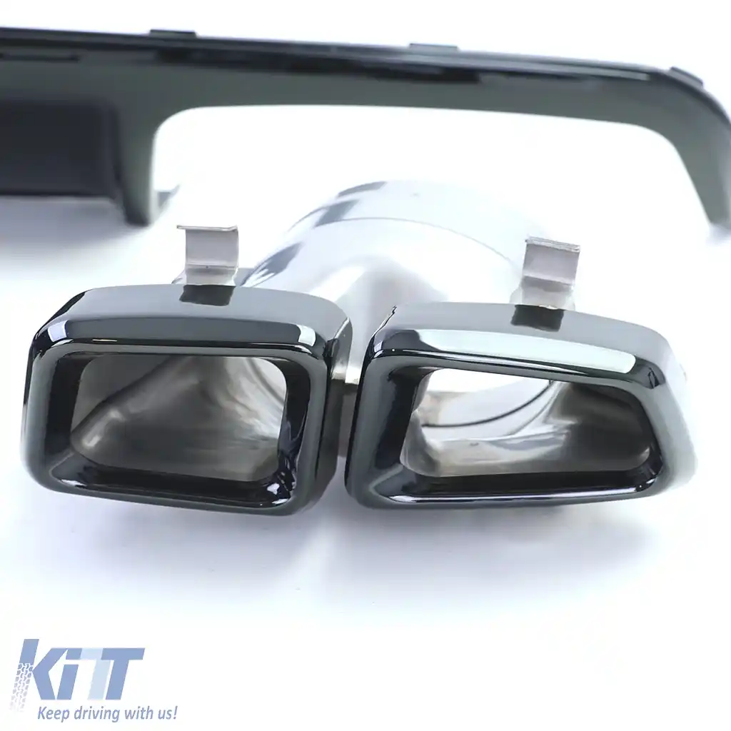 Difuzor sportiv spate cu tevi de evacuare negre, potrivit pentru Mercedes CLS C218 Facelift 14-18-image-6257798