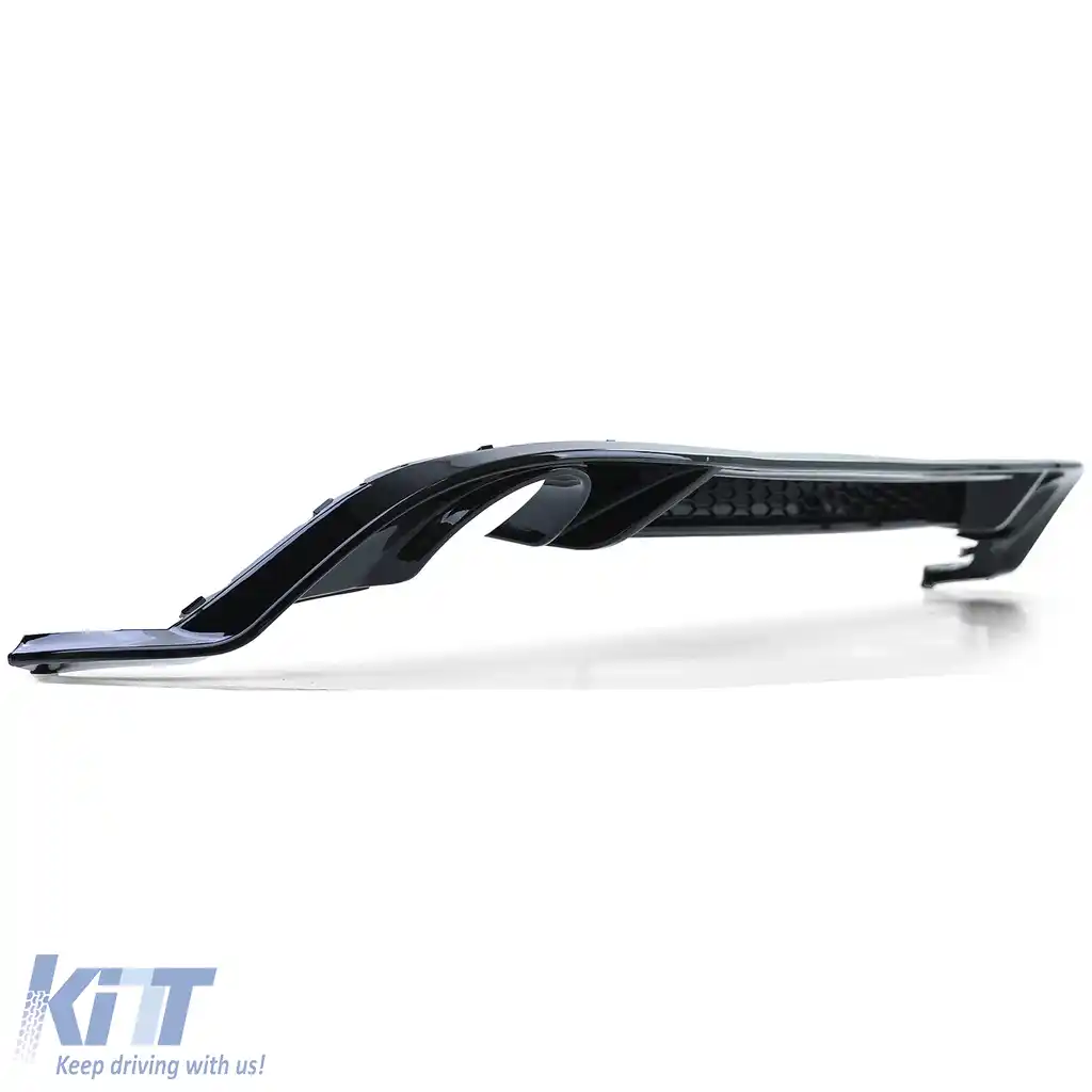 Difuzor sportiv spate cu un singur țeavă de eșapament pe ambele părți, lucios negru, potrivit pentru VW Golf 7 GTI 17-21-image-6199230