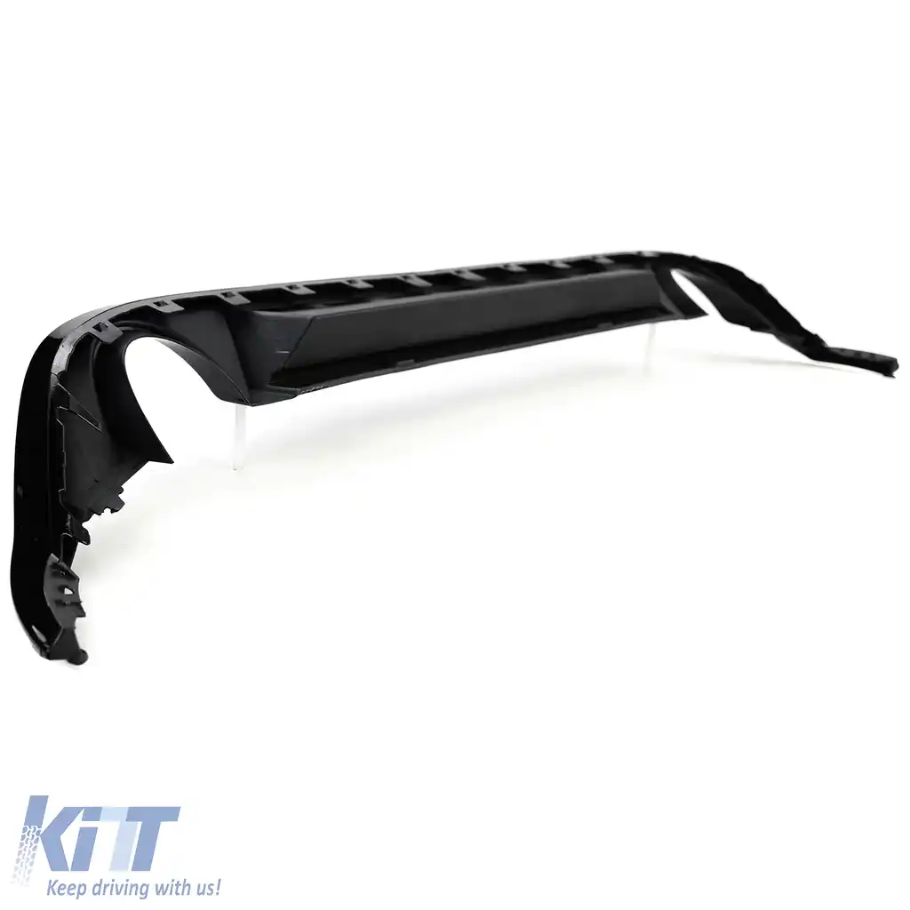 Difuzor sportiv spate cu un singur țeavă de eșapament pe ambele părți, lucios negru, potrivit pentru VW Golf 7 GTI 17-21-image-6199233