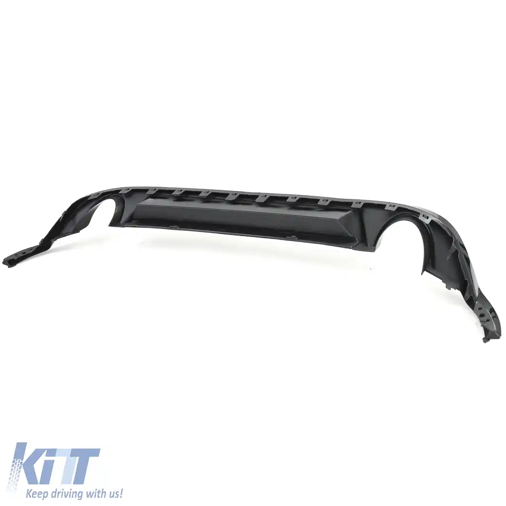 Difuzor sportiv spate cu un singur țeavă de eșapament pe ambele părți, lucios negru, potrivit pentru VW Golf 7 GTI 17-21-image-6199234