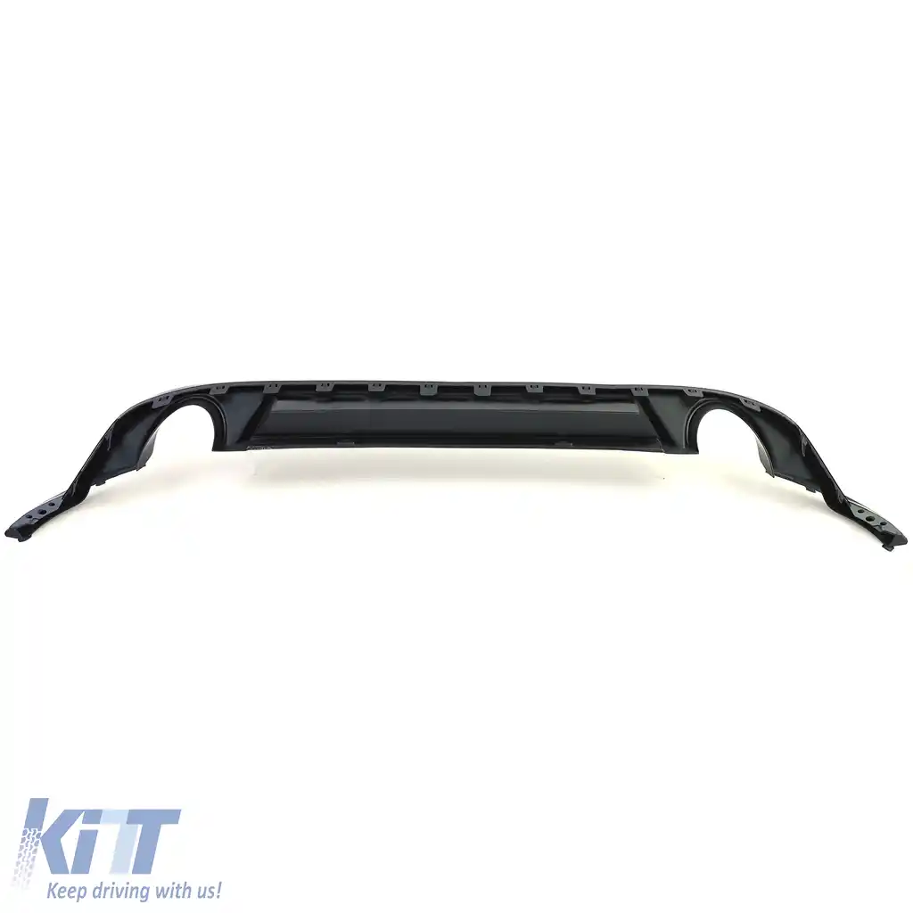 Difuzor sportiv spate cu un singur țeavă de eșapament pe ambele părți, lucios negru, potrivit pentru VW Golf 7 GTI 17-21-image-6199235