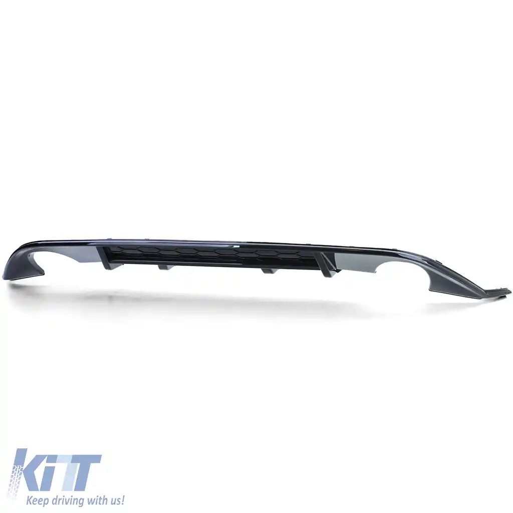 Difuzor sportiv spate cu un singur țeavă pe ambele părți, lucios negru, potrivit pentru VW Golf 7 GTI 13-17-image-6206466