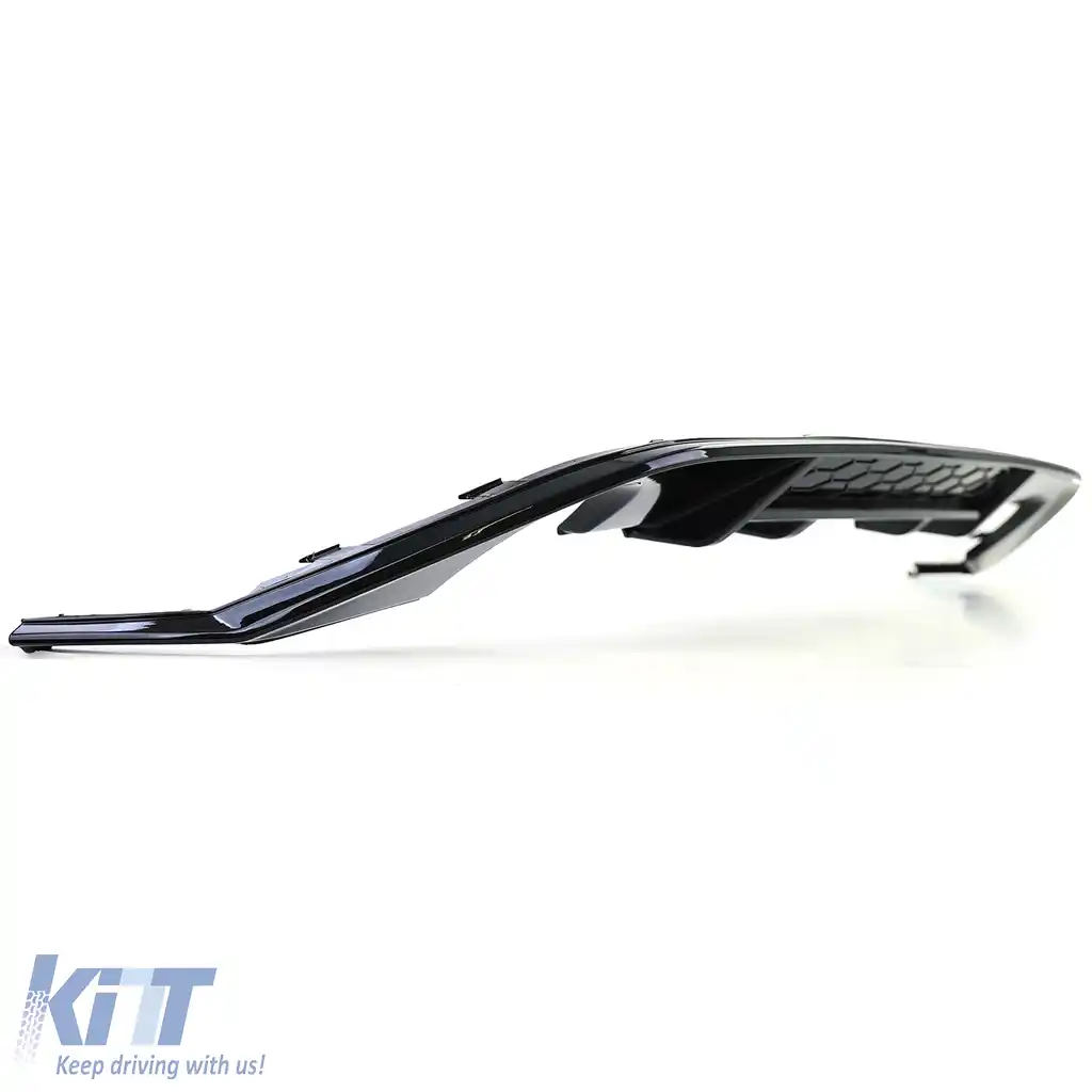 Difuzor sportiv spate cu un singur țeavă pe ambele părți, lucios negru, potrivit pentru VW Golf 7 GTI 13-17-image-6206467