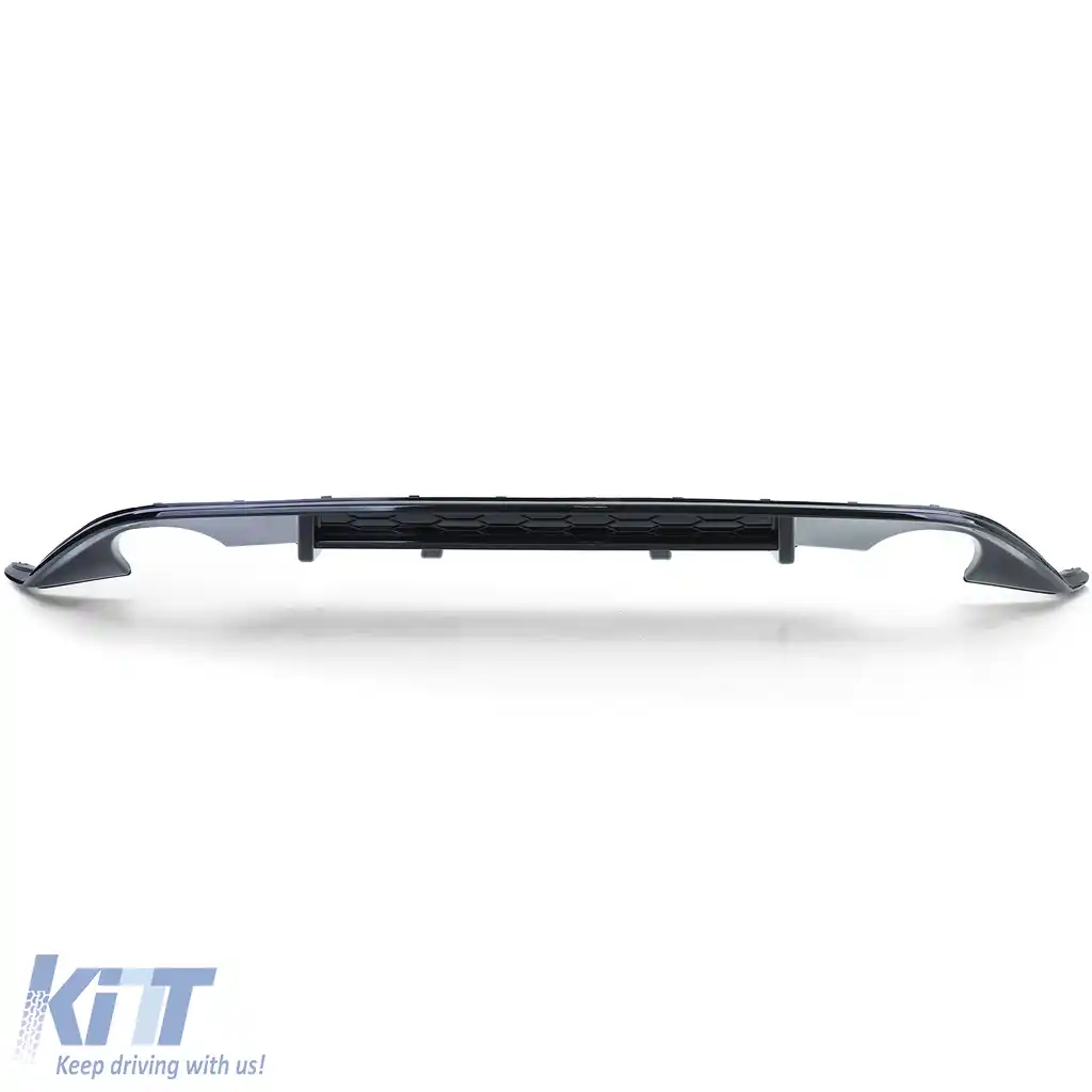 Difuzor sportiv spate cu un singur țeavă pe ambele părți, lucios negru, potrivit pentru VW Golf 7 GTI 13-17-image-6206469