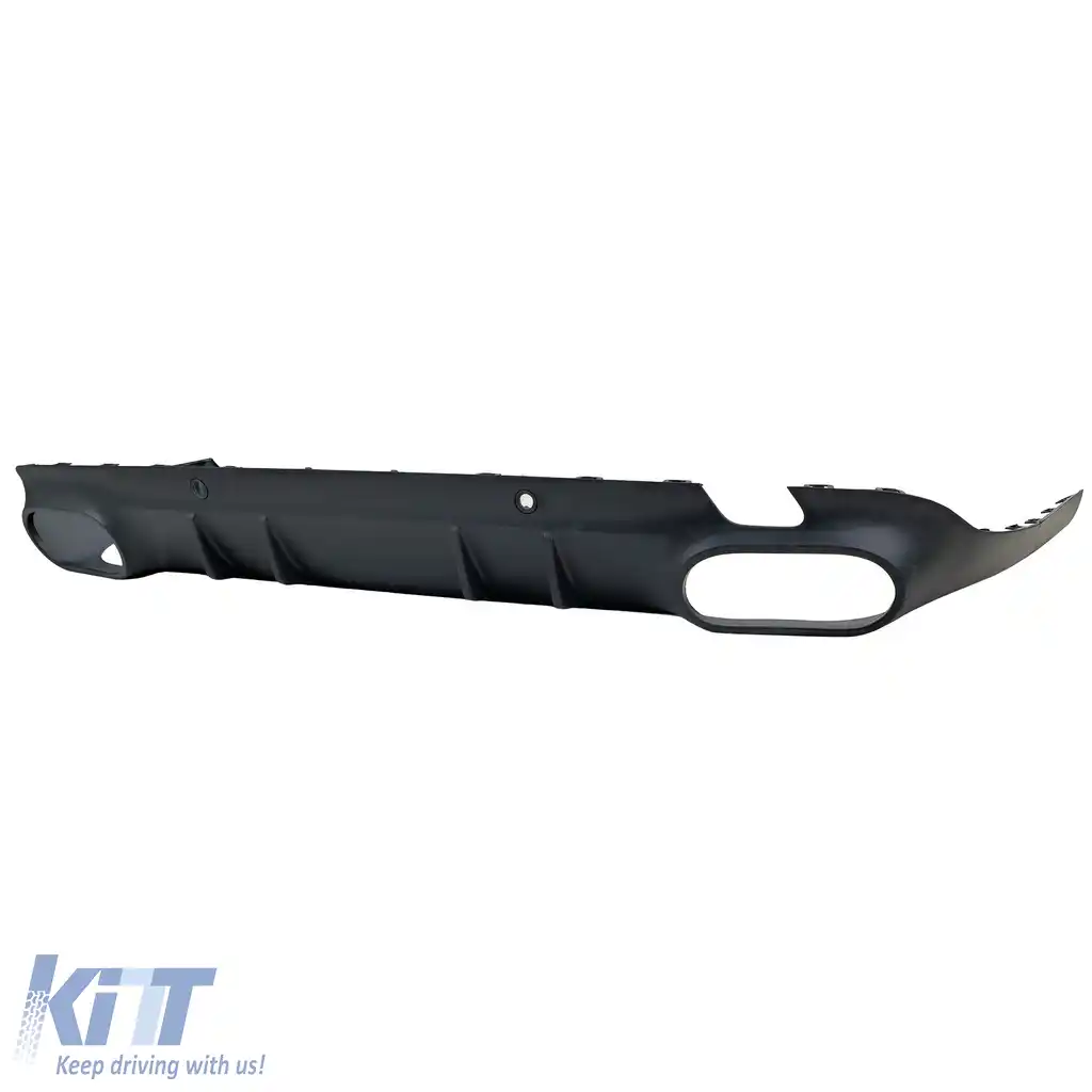 Difuzor sportiv spate + tevi de evacuare negre, potrivit pentru Mercedes CLS C257 2018-2023-image-6208384