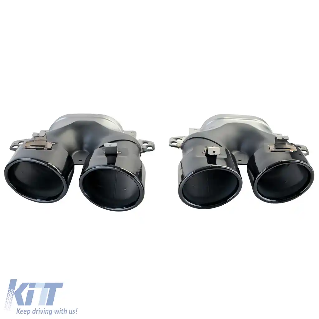 Difuzor sportiv spate + tevi de evacuare negre, potrivit pentru Mercedes CLS C257 2018-2023-image-6208390