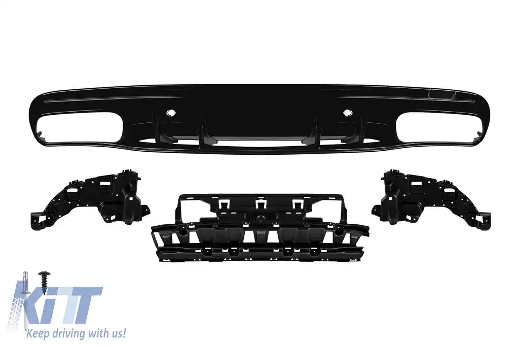 Difuzor stil C63 potrivit pentru bara spate A Design potrivită pentru Mercedes C-Class W205 2014-2020 -оо--оо-