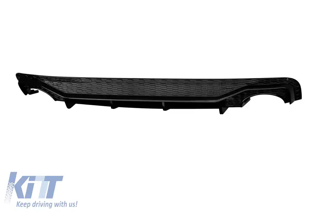 Difuzor stil RS cu ieșiri de eșapament negre potrivit pentru Audi Q5 2018-2020 S-line bara spate-image-6139262