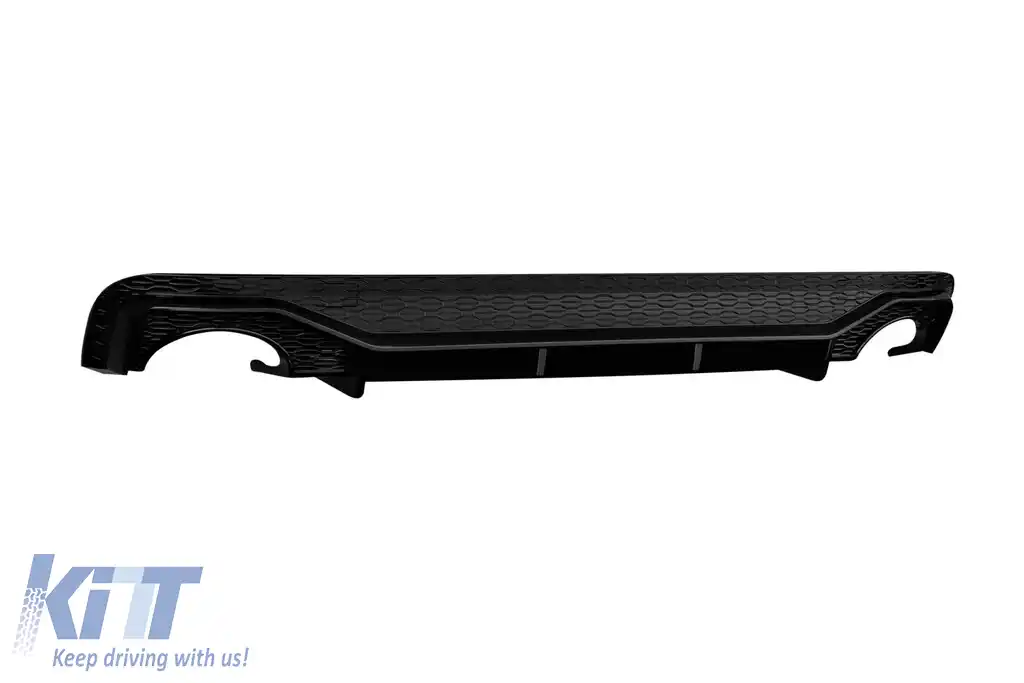 Difuzor stil RS cu ieșiri de eșapament negre potrivit pentru Audi Q5 2018-2020 S-line bara spate-image-6139263