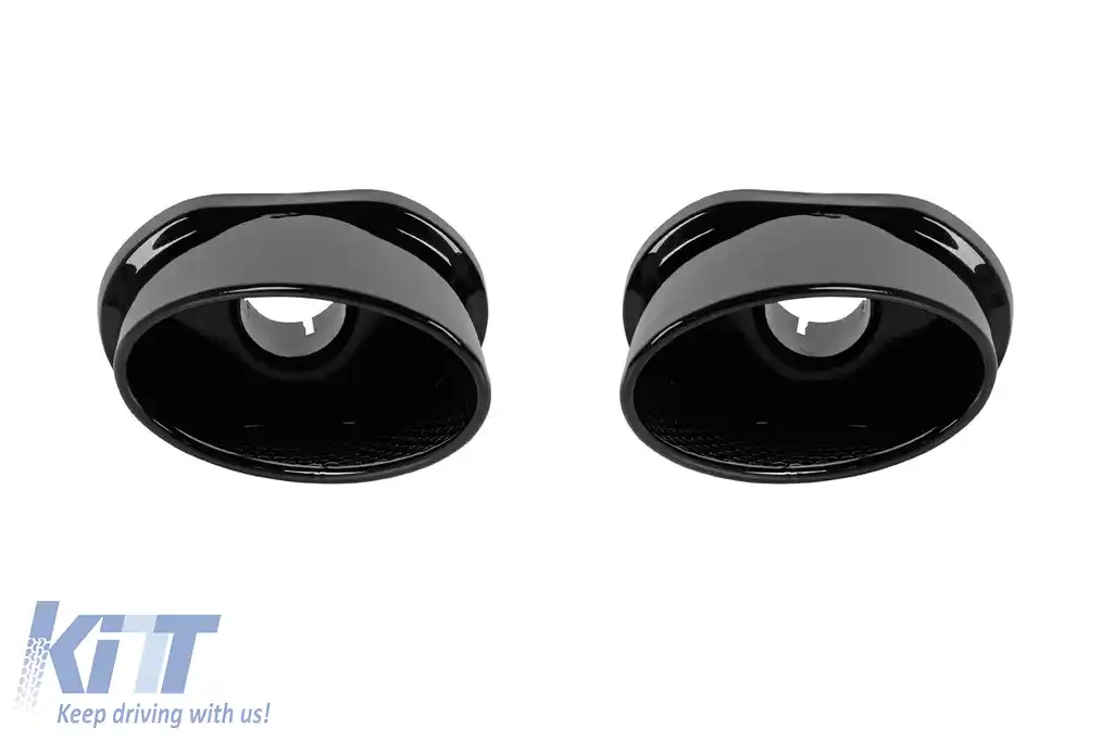 Difuzor stil RS cu ieșiri de eșapament negre potrivit pentru Audi Q5 2018-2020 S-line bara spate-image-6139264