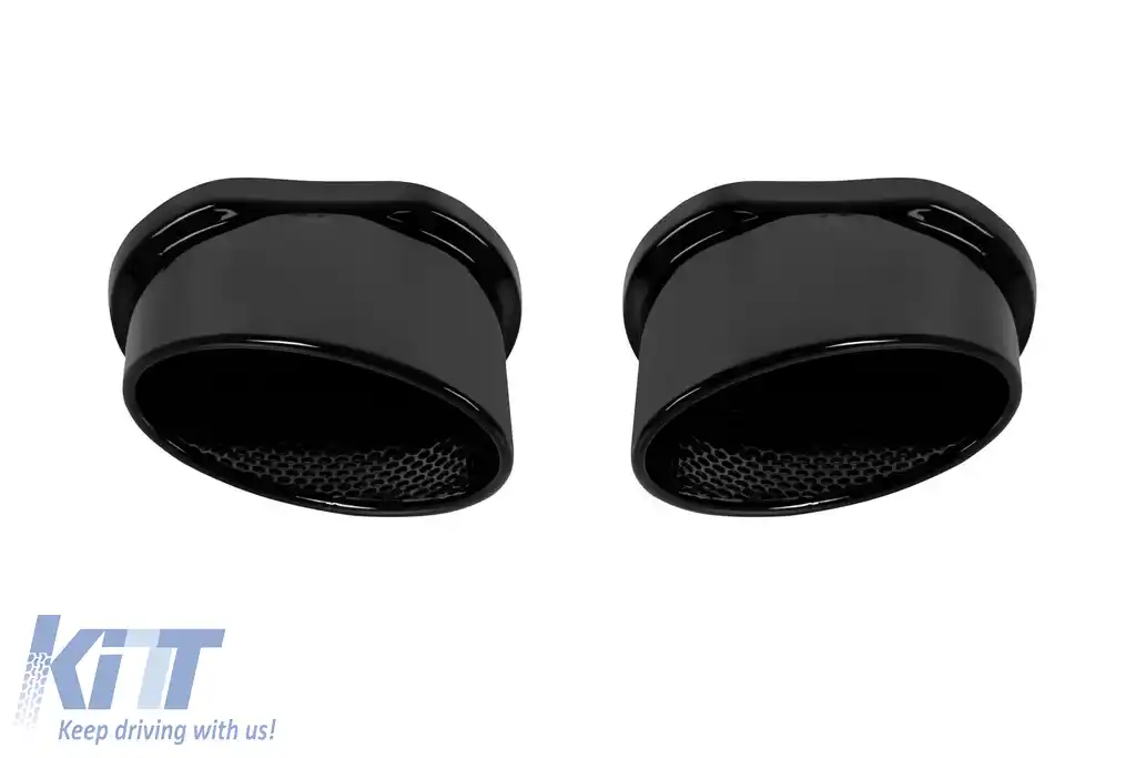 Difuzor stil RS cu ieșiri de eșapament negre potrivit pentru Audi Q5 2018-2020 S-line bara spate-image-6139265