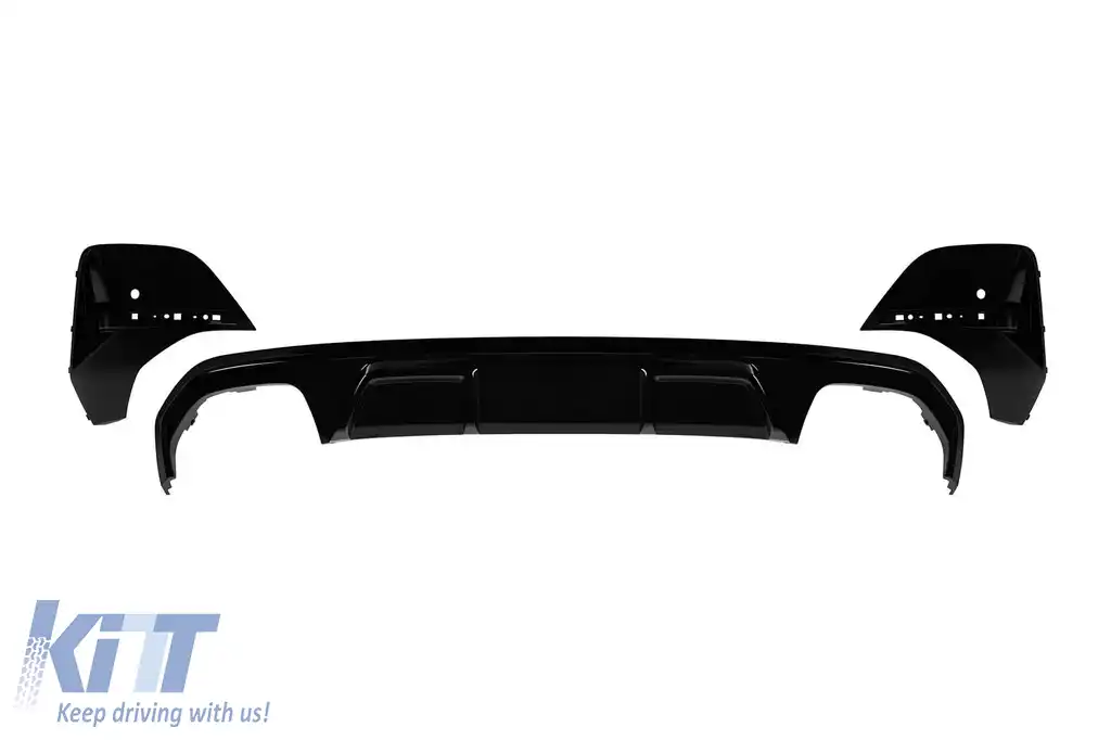 Difuzor tip 430i MP Competition potrivit pentru bara din spate M tech a BMW Seria 4 G26 după 2021 -o---o-, lac negru