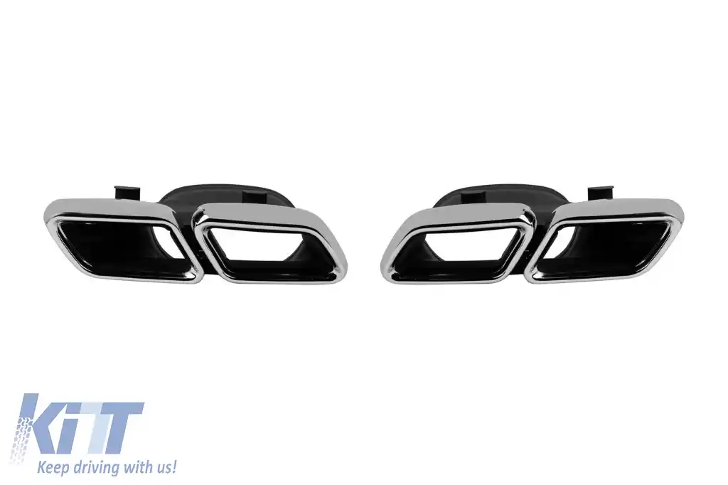 Difuzor tip A Design cu capete cromate potrivit pentru bara din spate pentru Mercedes GLS X166 2015-2019 -oo--oo--image-6264384