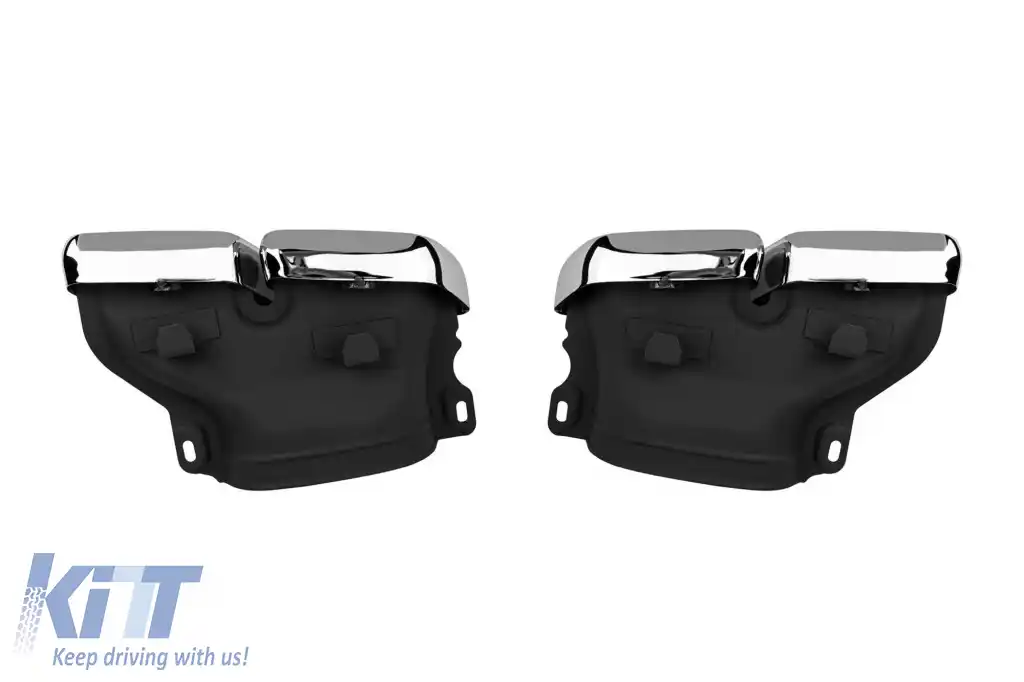 Difuzor tip A Design cu capete cromate potrivit pentru bara din spate pentru Mercedes GLS X166 2015-2019 -oo--oo--image-6264385