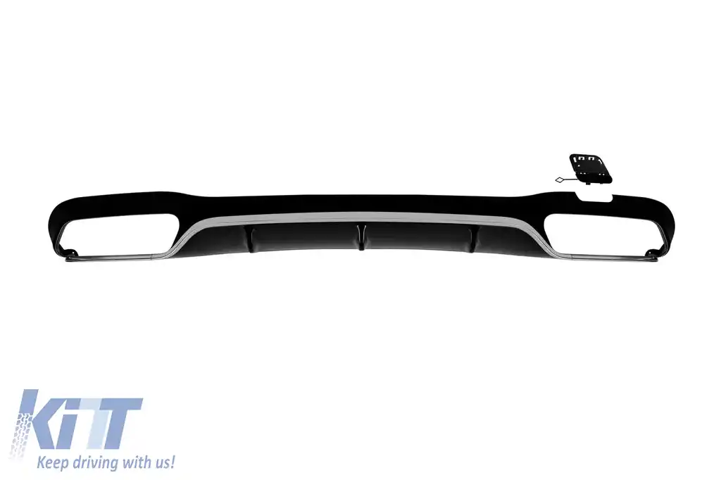 image-31-Difuzor tip A Design potrivit pentru bara spate a Mercedes E-Class W213 dupa 2016 -oo--oo-, cu garnitura din crom