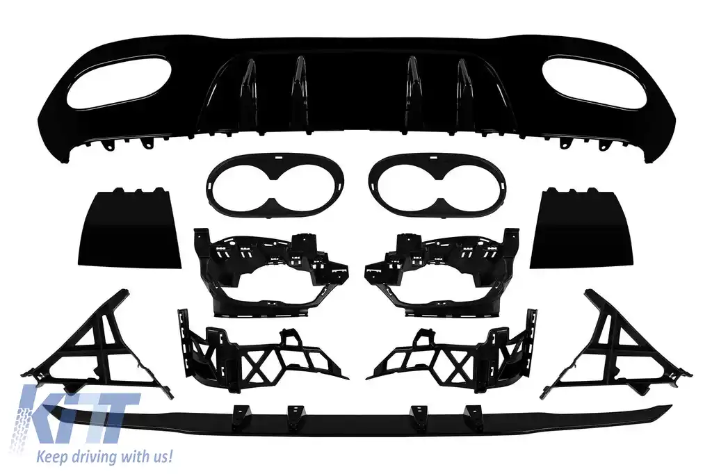 image-72-Difuzor tip A45 potrivit pentru bara A Design pe Mercedes A-Class W177 hatchback după 2018 -oo--oo-