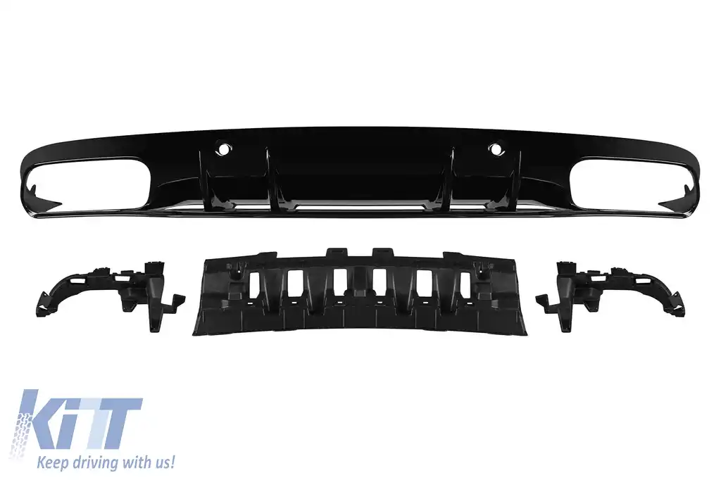 Difuzor tip C63 potrivit pentru bara de protecție A Design din spate pe Mercedes C-Class C205 coupe după 2019 -oo--oo-