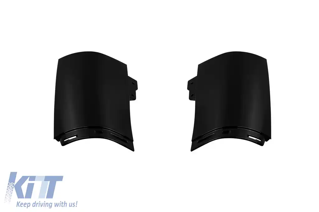 Difuzor tip CLA45 cu capete negre potrivit pentru bara de protecție din spate A Design pe Mercedes CLA C118 după 2019, lac negru, -oo--oo--image-6237563