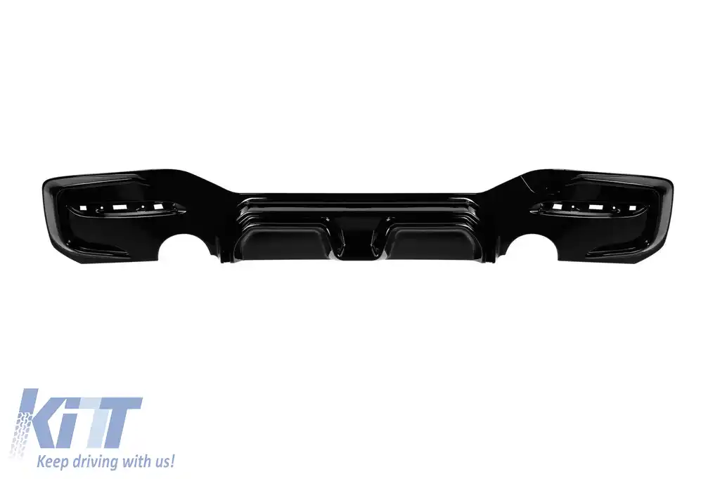Difuzor tip CS potrivit pentru bara spate M tech la BMW Seria 1 F20, F21 2015-2019 -o--o-, lac negru