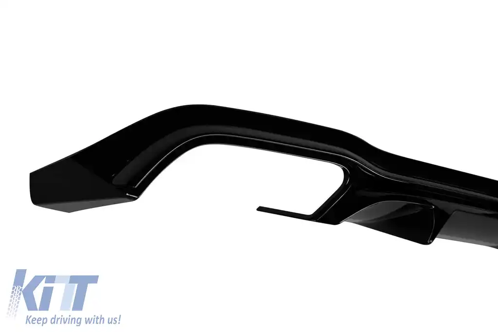 Difuzor tip E53 GT cu capete negre potrivit pentru bara spate A Design pe Mercedes E-Class W213 2017-2022 -oo--oo--image-6149085