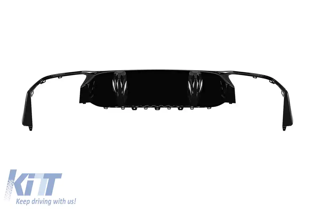 Difuzor tip E63 GT cu capete negre pentru bara spate A Design potrivit pentru Mercedes E-Class W213 după 2021 -oo--oo-, garnitură neagră-image-6156859