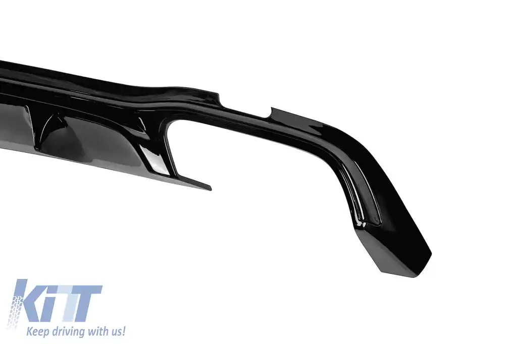 Difuzor tip E63 GT cu capete negre pentru bara spate A Design potrivit pentru Mercedes E-Class W213 după 2021 -oo--oo-, garnitură neagră-image-6156862