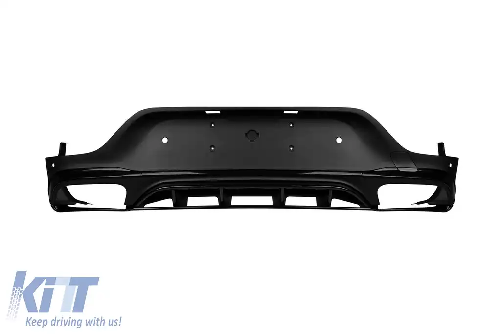 Difuzor tip GLC63 potrivit pentru bara de protecție spate A Design a Mercedes GLC Coupe C253 2016-2022 -oo--oo-, cu garnitură neagră