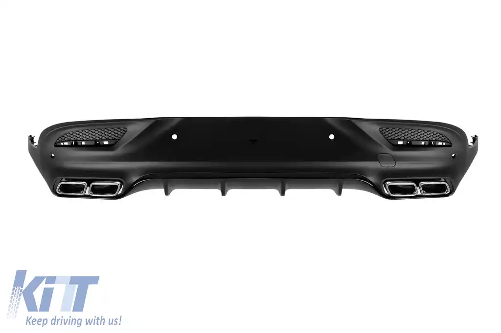 image-13-Difuzor tip GLE63 cu capace cromate pentru bara spate A Design potrivit pentru Mercedes GLE Coupe C292 2016-2019 -oo--oo-, cu garnitură de lac negru