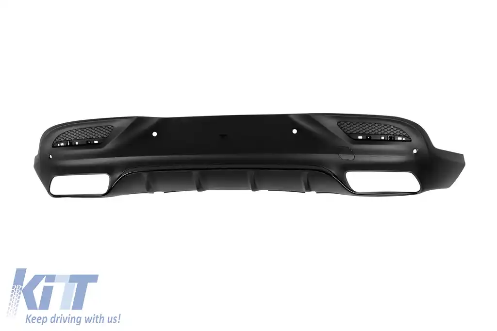 Difuzor tip GLE63 cu capace cromate pentru bara spate A Design potrivit pentru Mercedes GLE Coupe C292 2016-2019 -oo--oo-, cu garnitură de lac negru-image-6138692